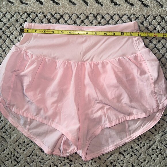 GYM Rainbow Women's High Waisted Running Shorts NWOT size Medium Pink - Picture 8 of 12